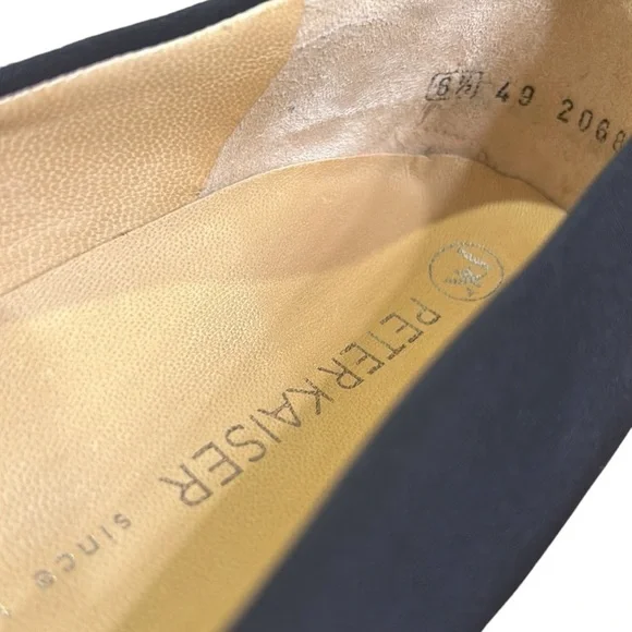 Peter Kaiser Stretch Loafers Scalloped Bottom Casual Comfy Women’s 6.5 Black - Picture 9 of 13